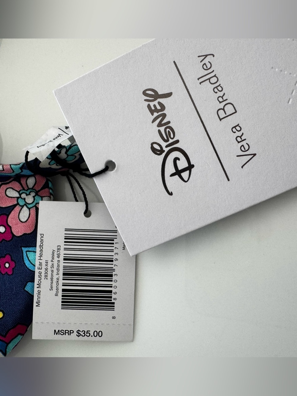 Vera Bradley x Disney Sensational Six Paisley Minnie Mouse Ear Headband NWT - Picture 4 of 5